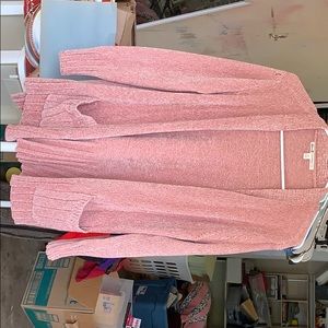 Pink, fleece cardigan